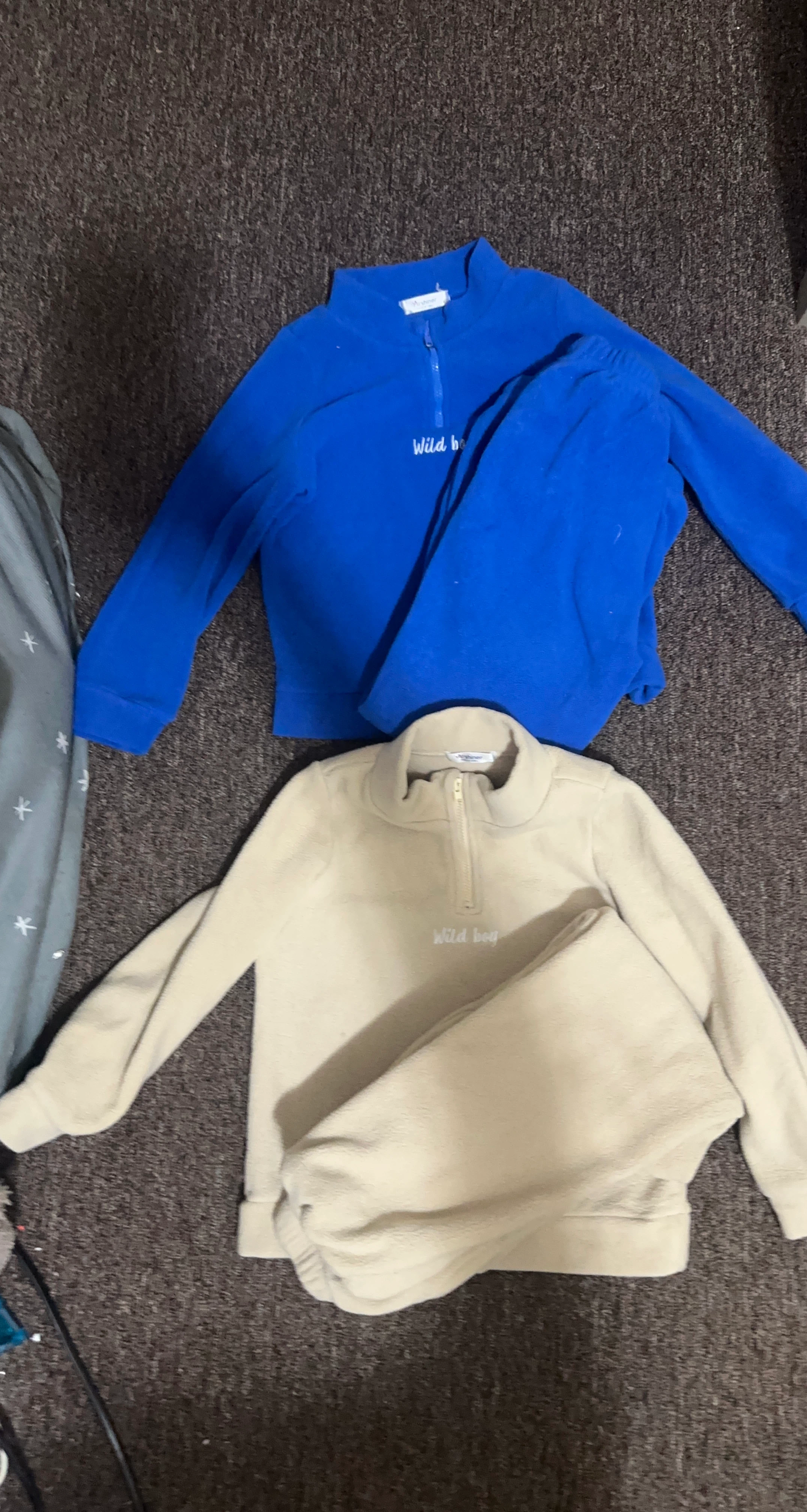 Wild Boy Fleece Set - Blue and Tan
