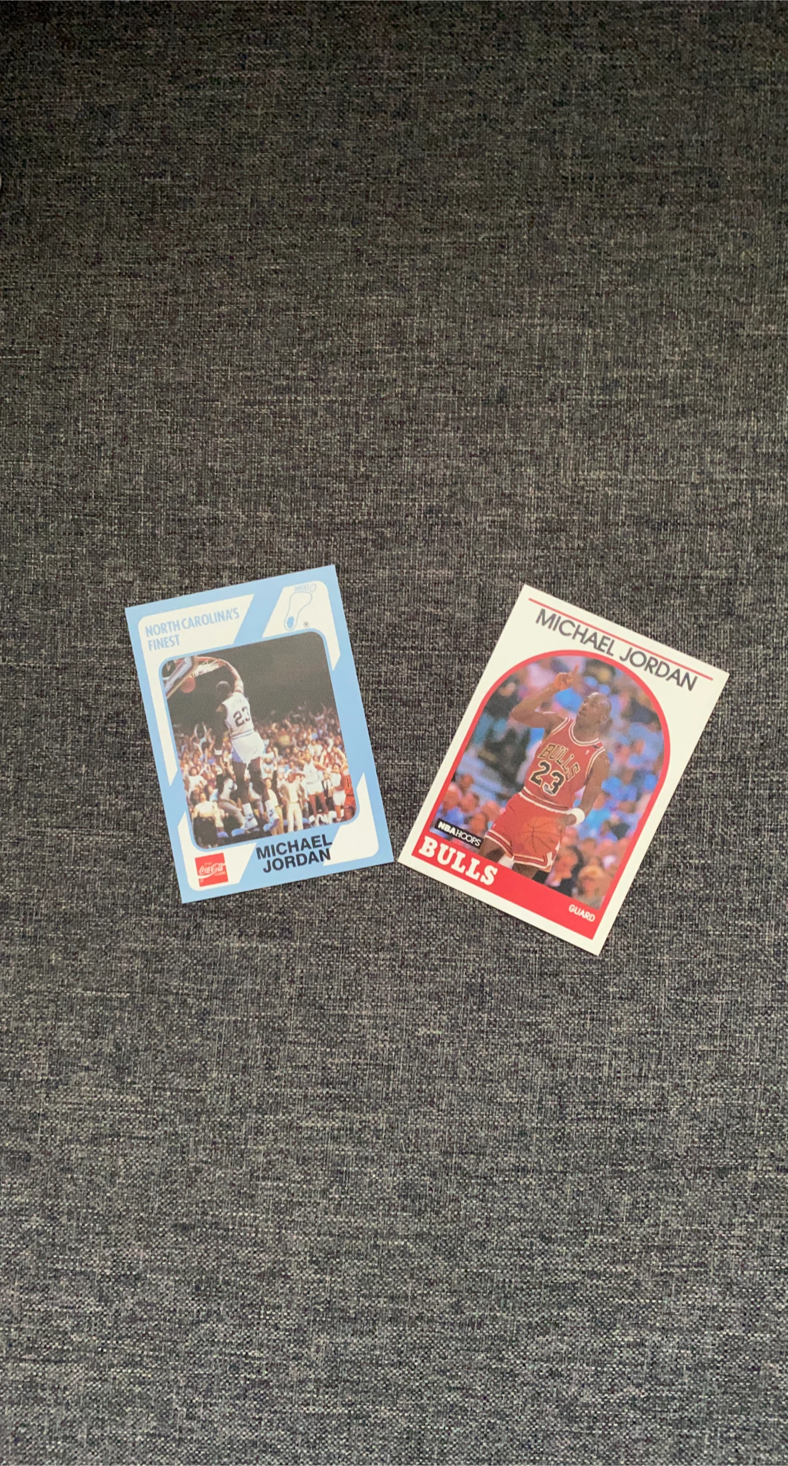 Michael Jordan Basketball Cards (2) - UNC & Bulls