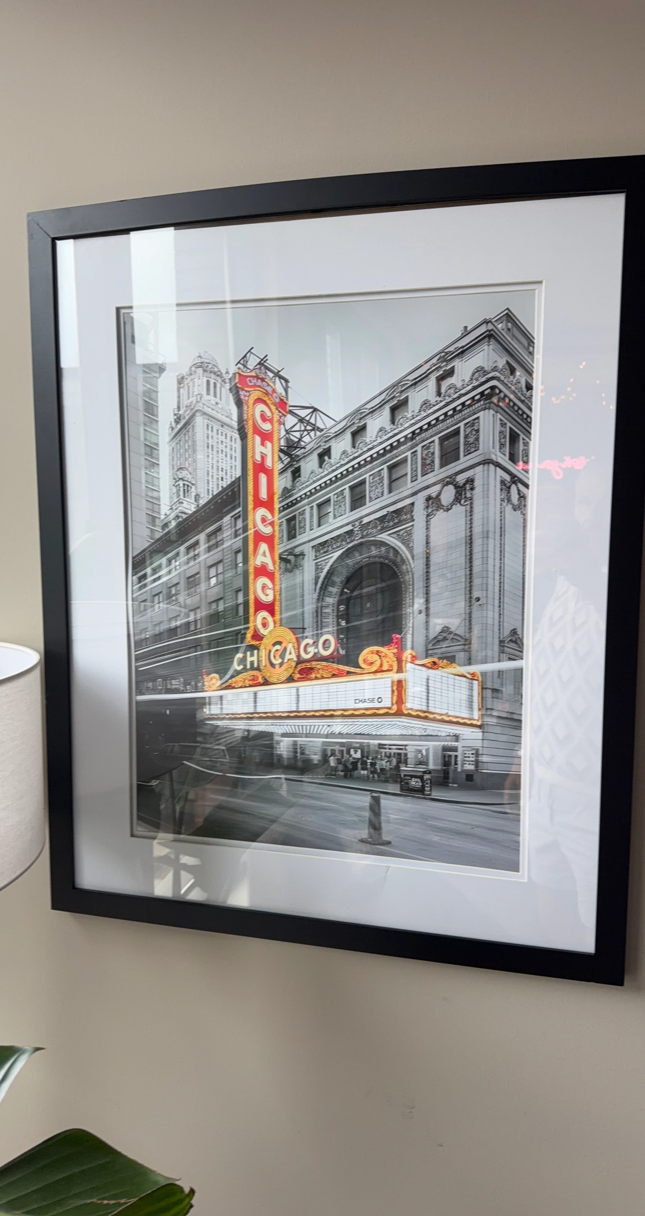 Framed "Chicago" Marquee Art Print