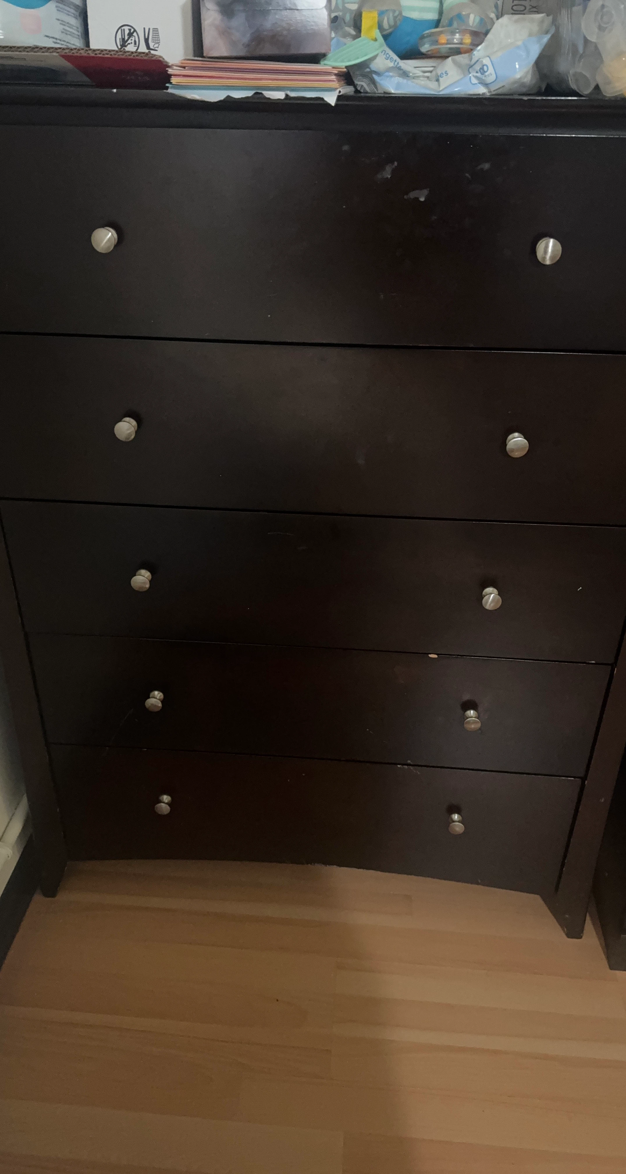 Dark Brown 5-Drawer Dresser