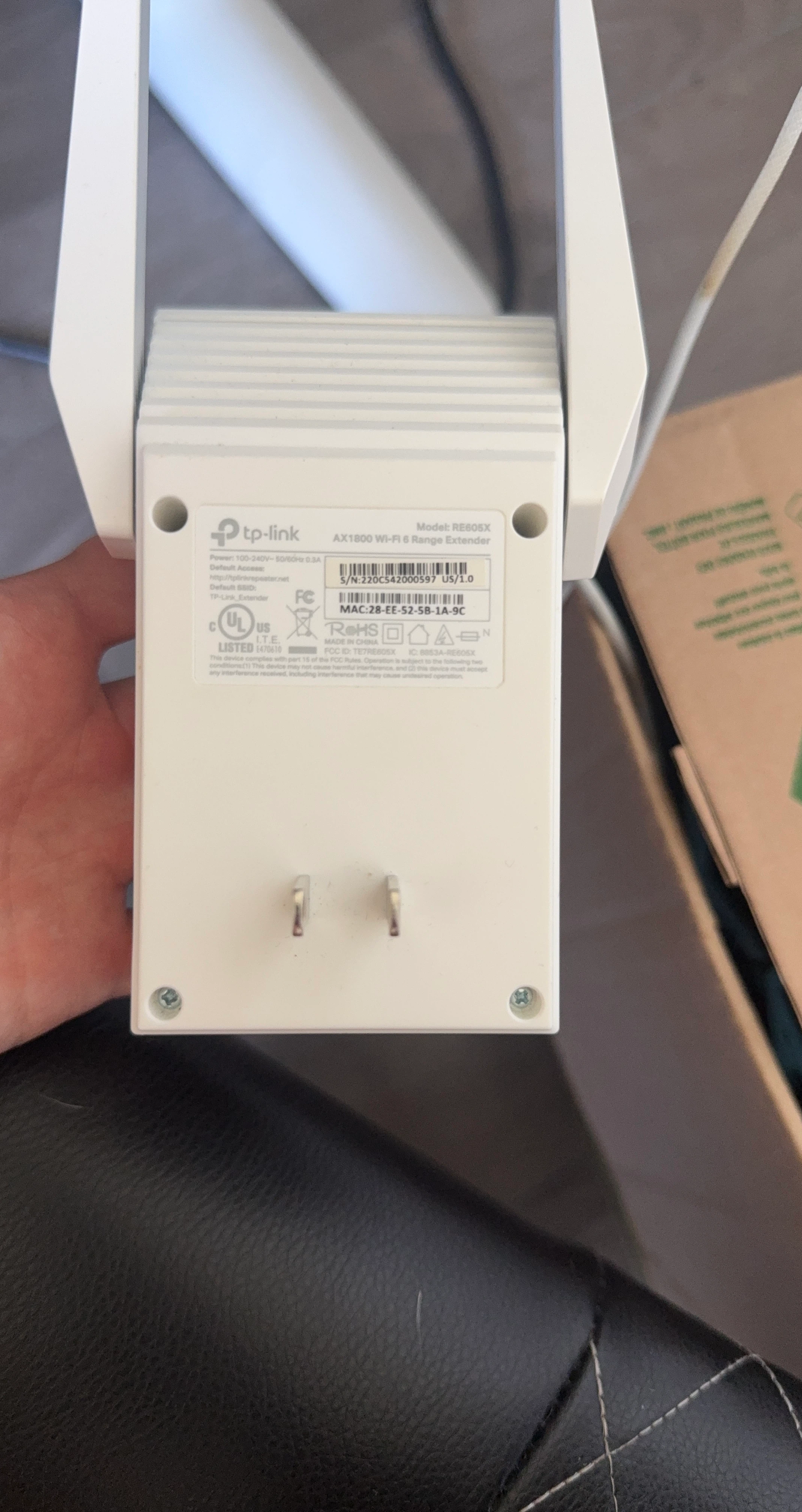 TP-Link AX1800 Wi-Fi 6 Range Extender RE605X