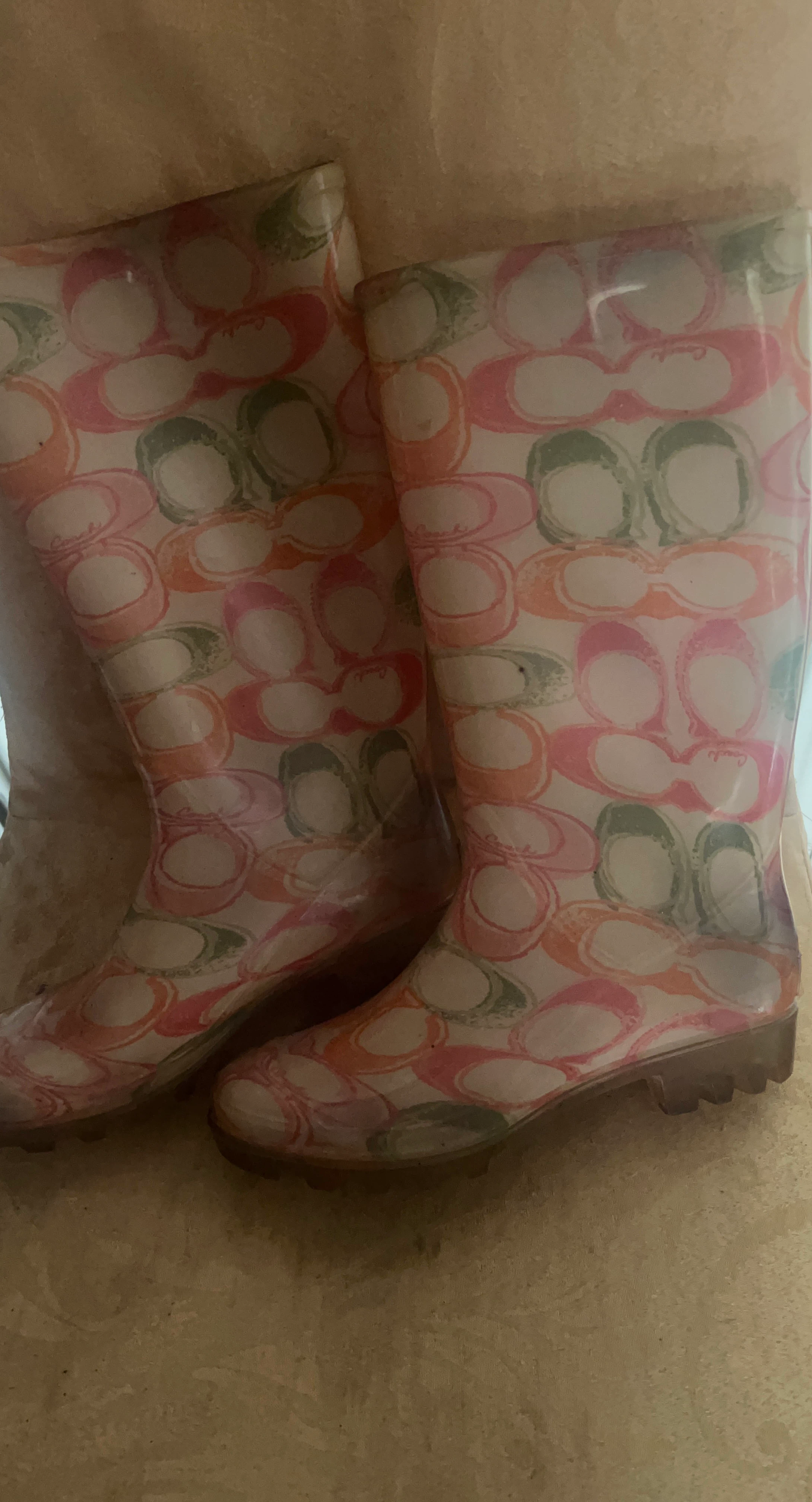 Coach Multicolor Signature Rain Boots