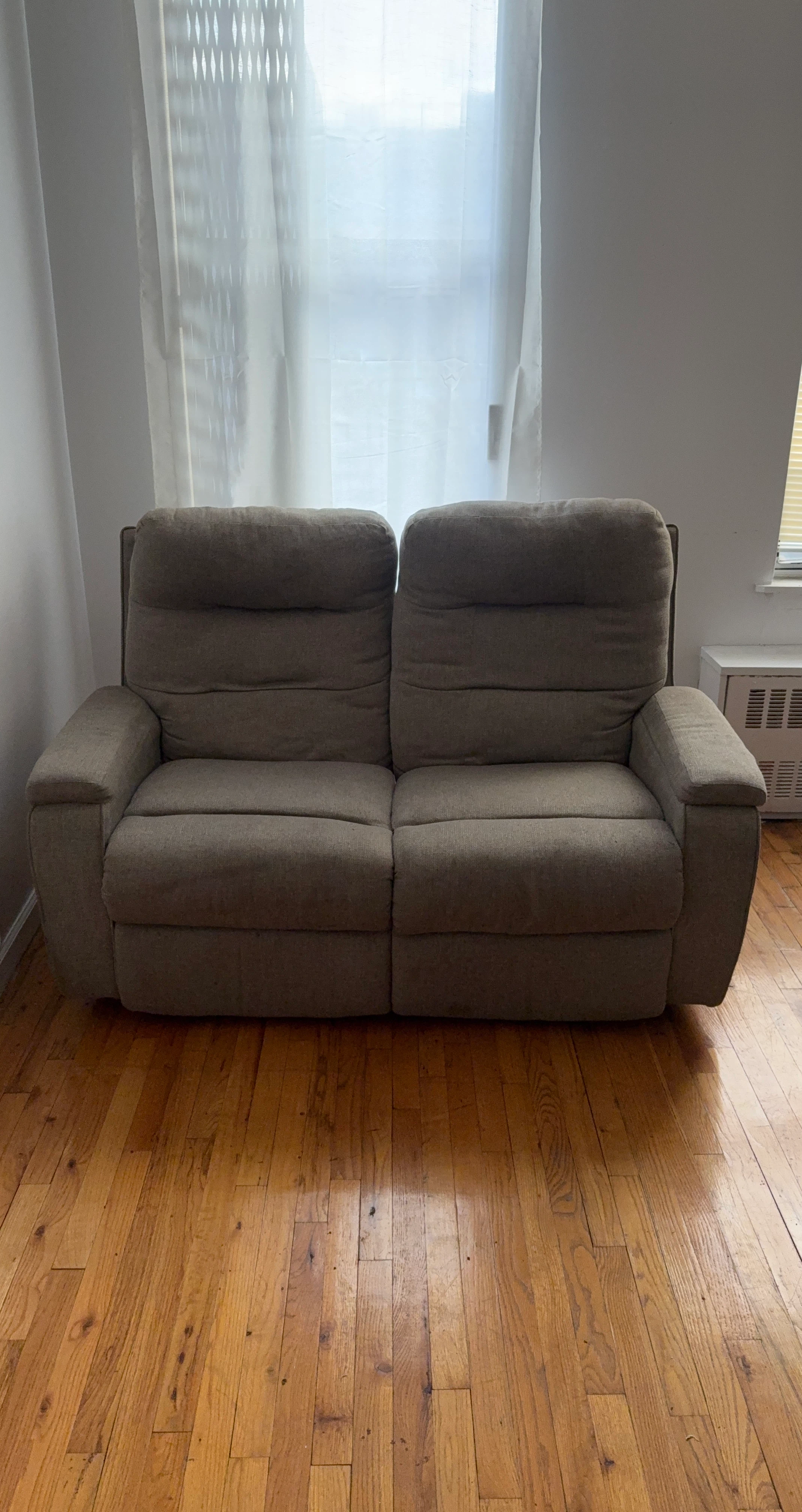 [Must Go Soon] Gray Loveseat Recliner