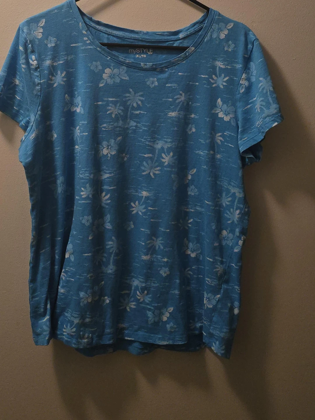 mySTYLE Blue Tropical T-Shirt XL/TG