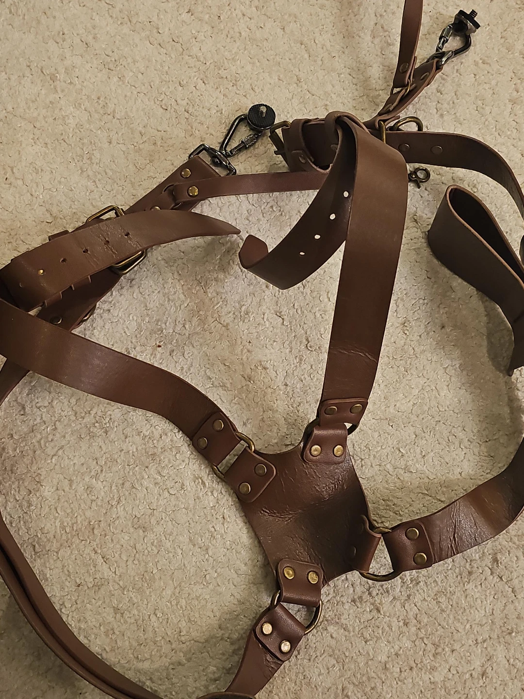Brown Leather Camera Harness