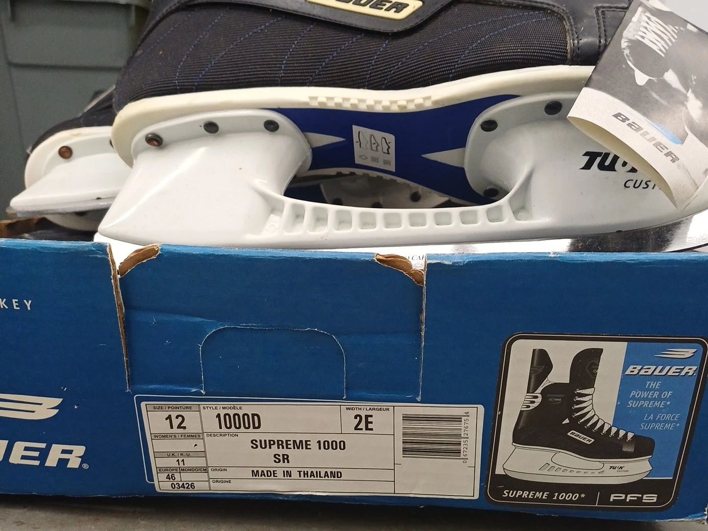 Bauer Supreme 1000 SR Ice Skates Size 12