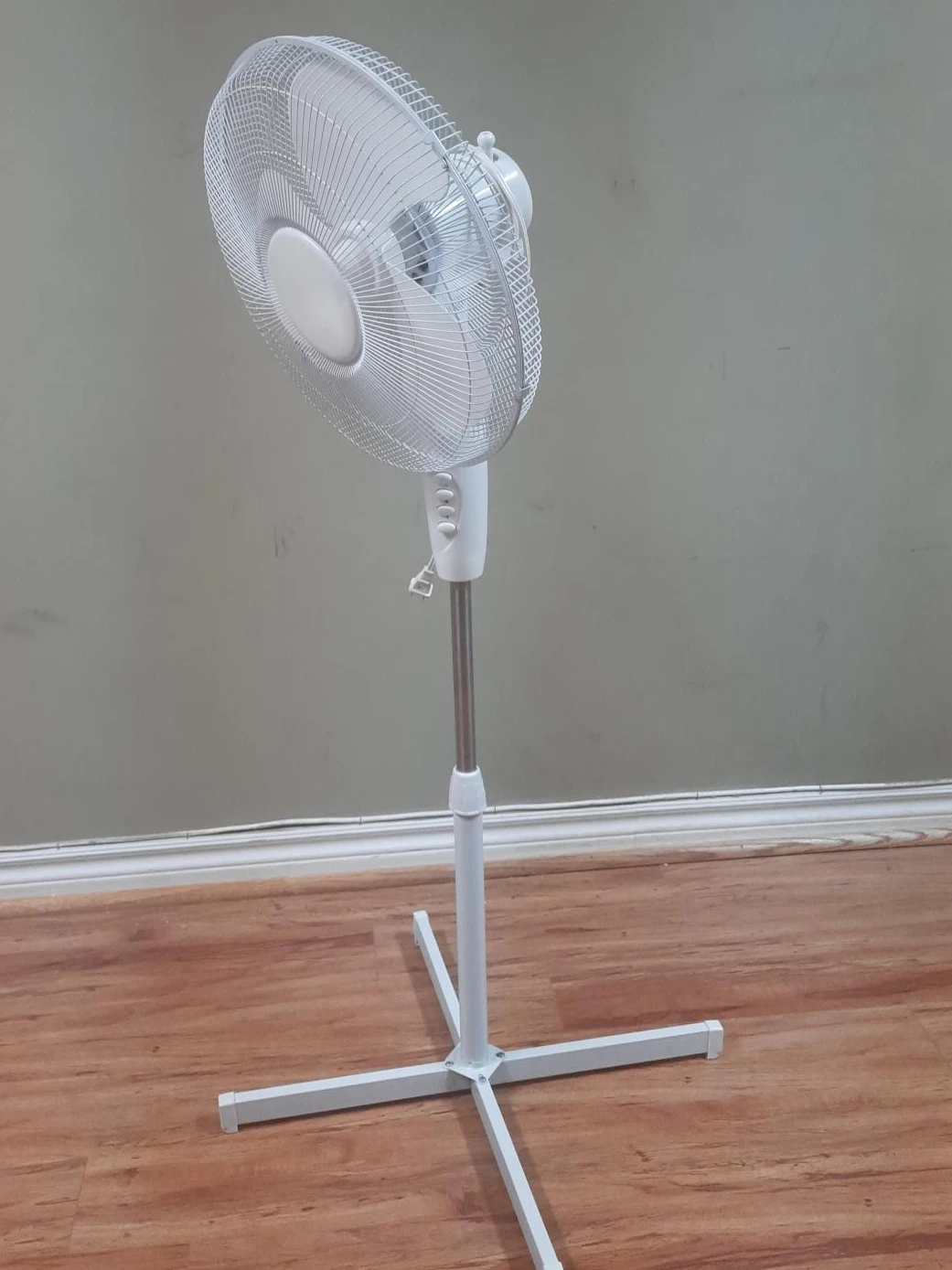 White Standing Fan