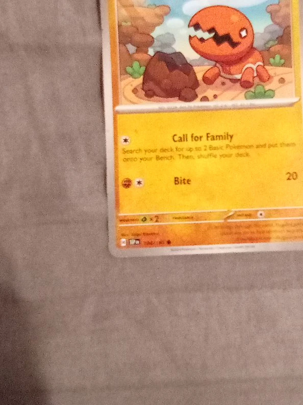 Pokemon Trapinch Card and Energy Card