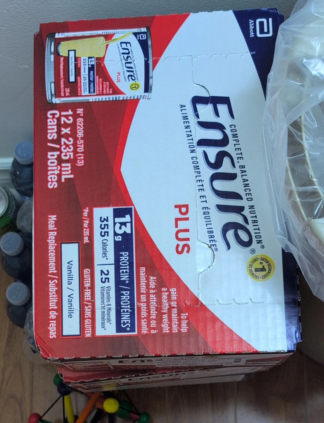 Ensure Plus Vanilla Meal Replacement 12 x 235 mL Cans