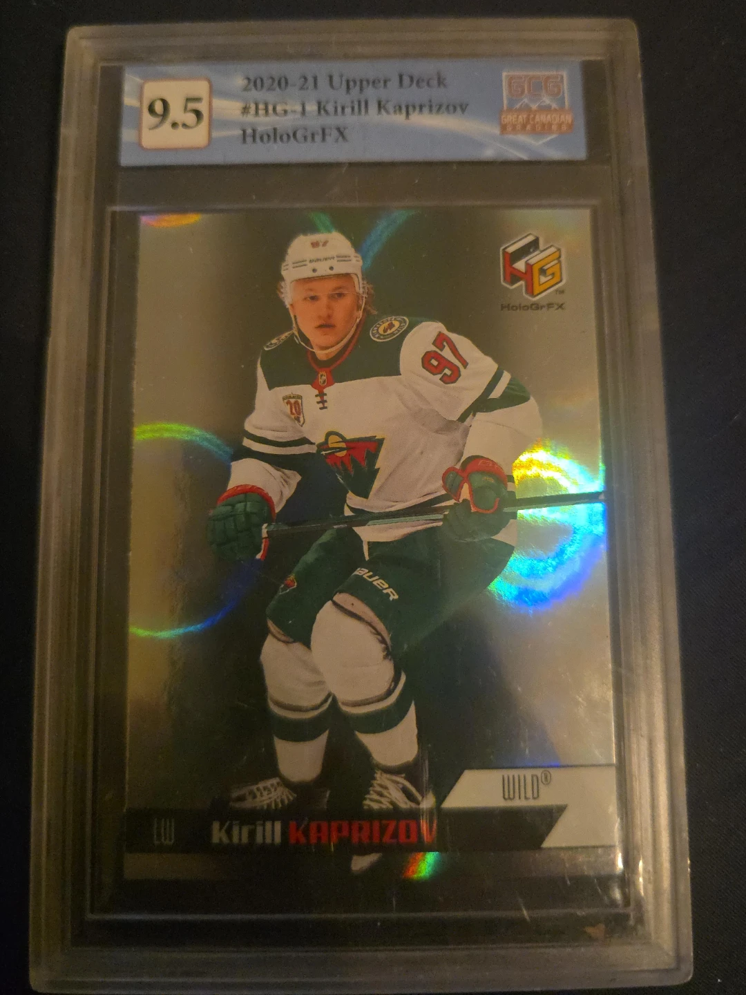 2020-21 Upper Deck Kirill Kaprizov HoloGrFX Hockey Card