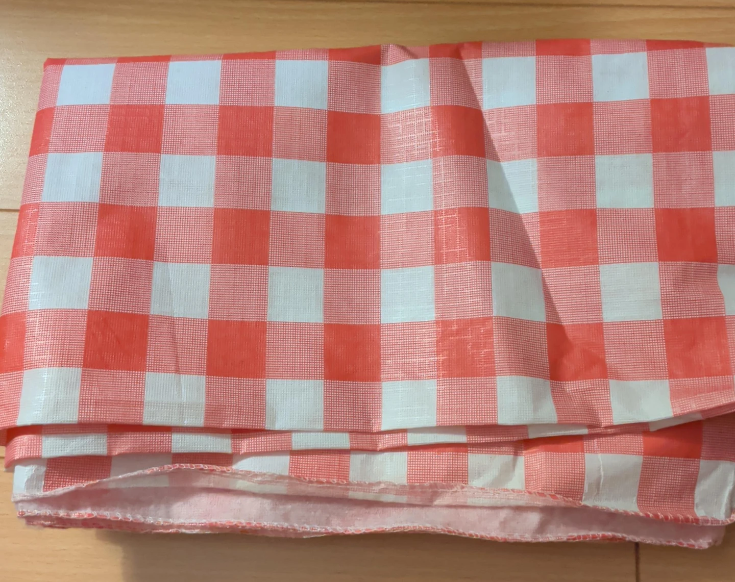 Red and White Gingham Tablecloth