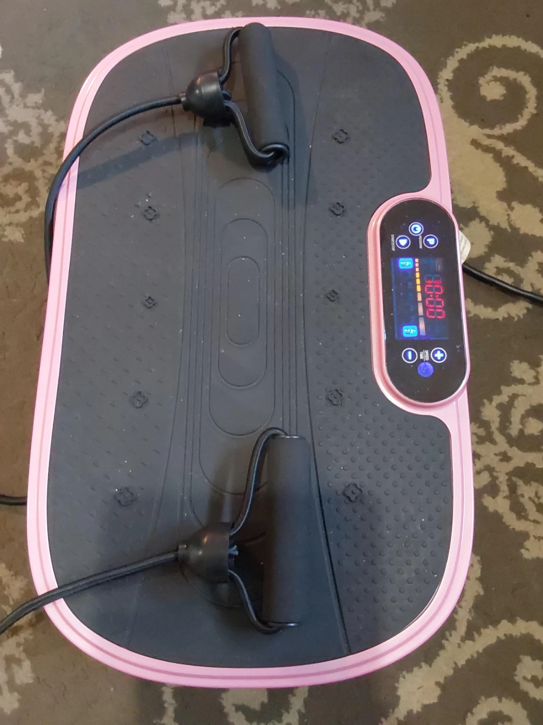Pink Vibration Platform with Resistance Bands - photo 2