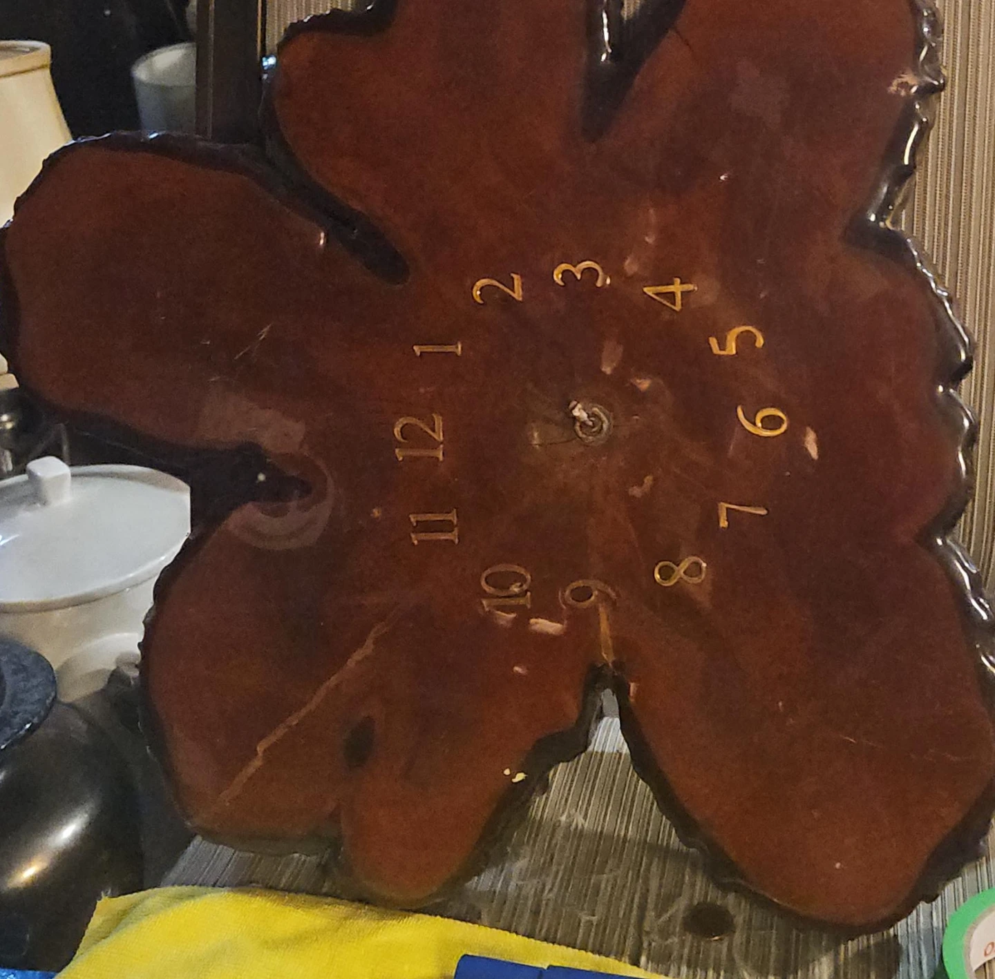 Wooden Live Edge Clock