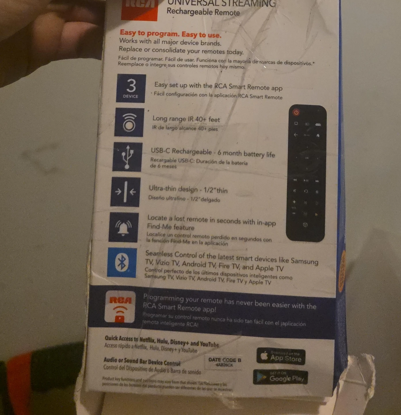 RCA Universal Streaming Rechargeable Remote