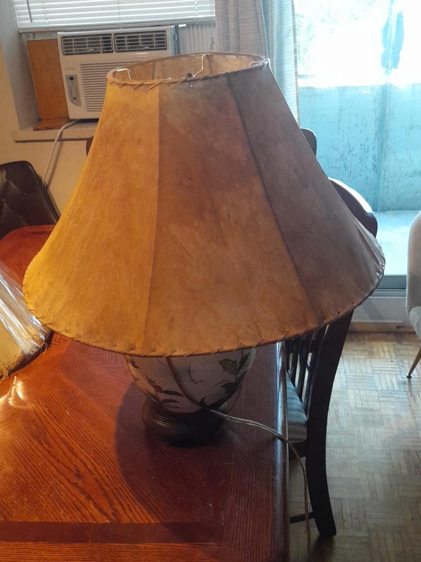 Vintage Ceramic Table Lamp with Decorative Shade