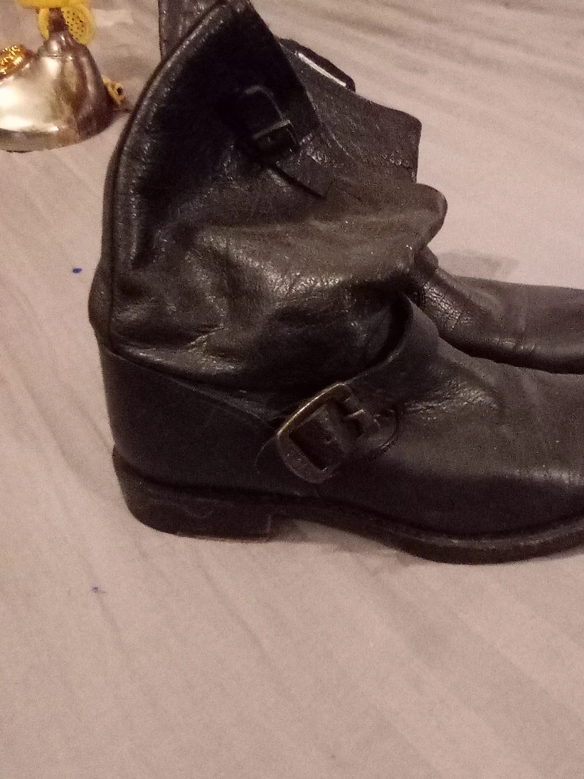 FRYE Black Leather Engineer Boots