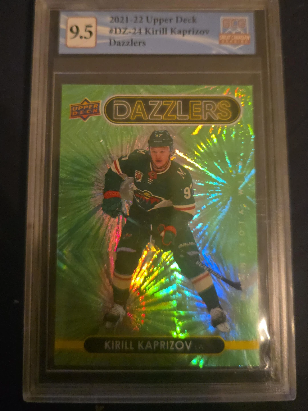 2021-22 Upper Deck Kirill Kaprizov Dazzlers Hockey Card