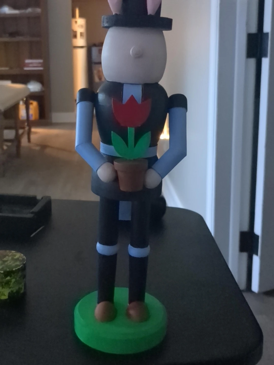Decorative Nutcracker Figurine with Tulip