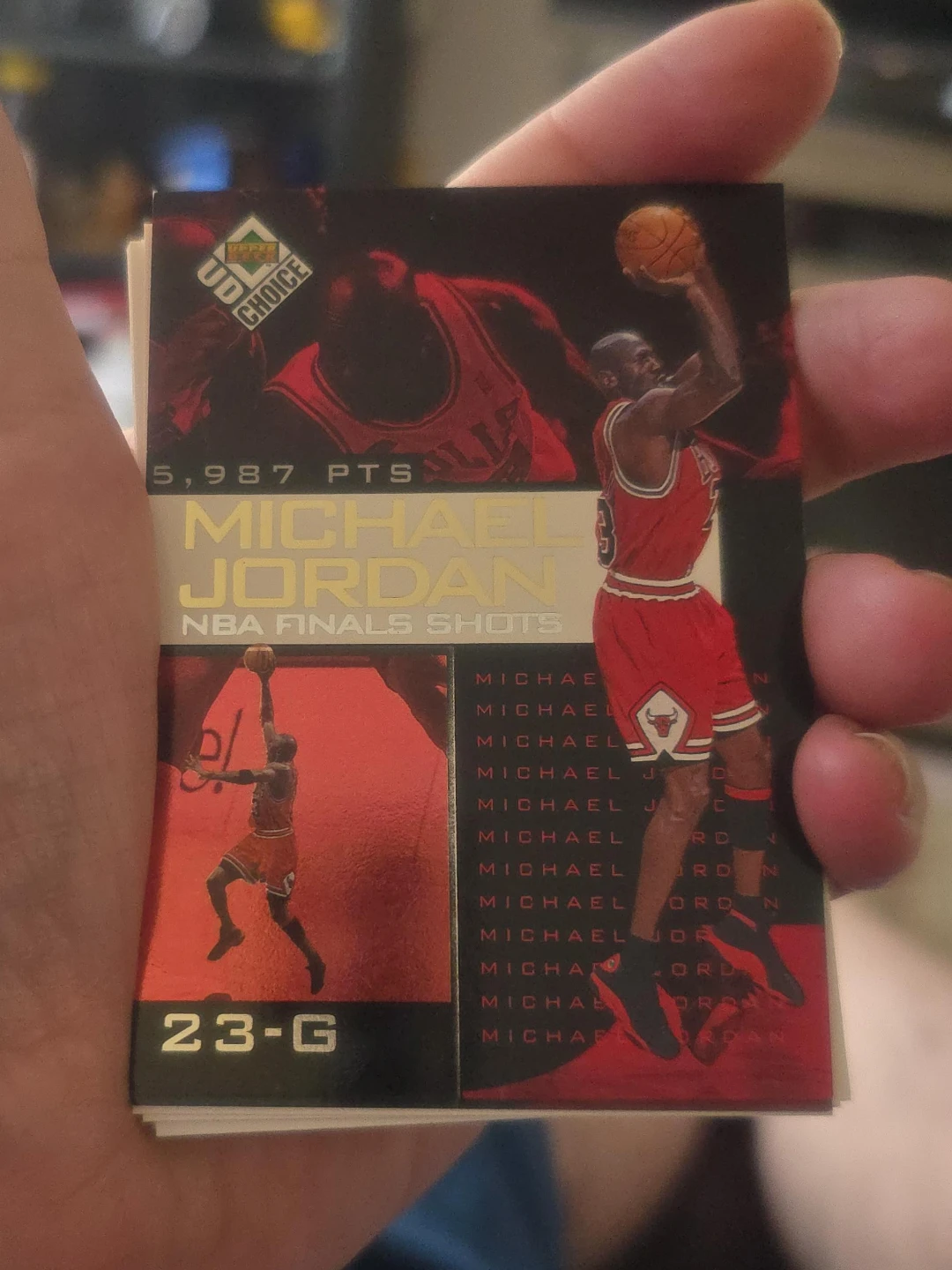 1997-98 Upper Deck Michael Jordan NBA Finals Shots Trading Card