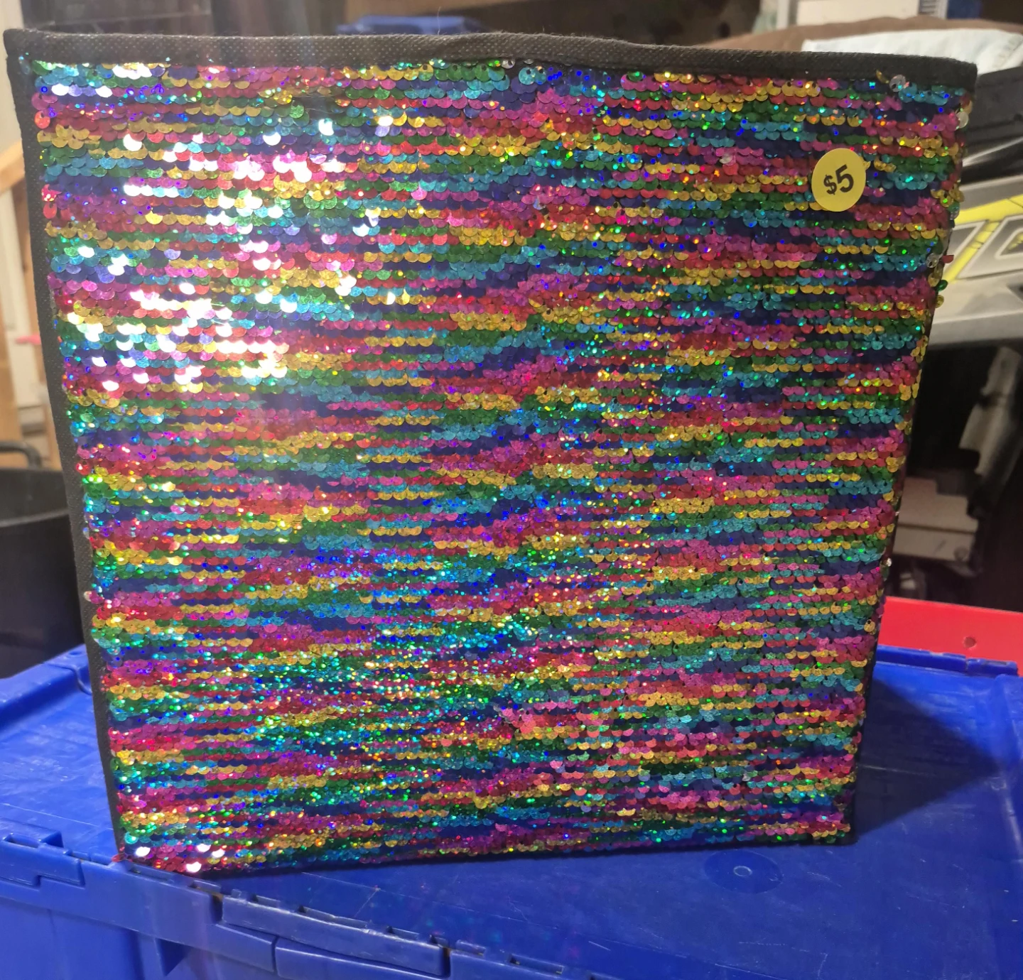 Foldable Sequin Storage Bin