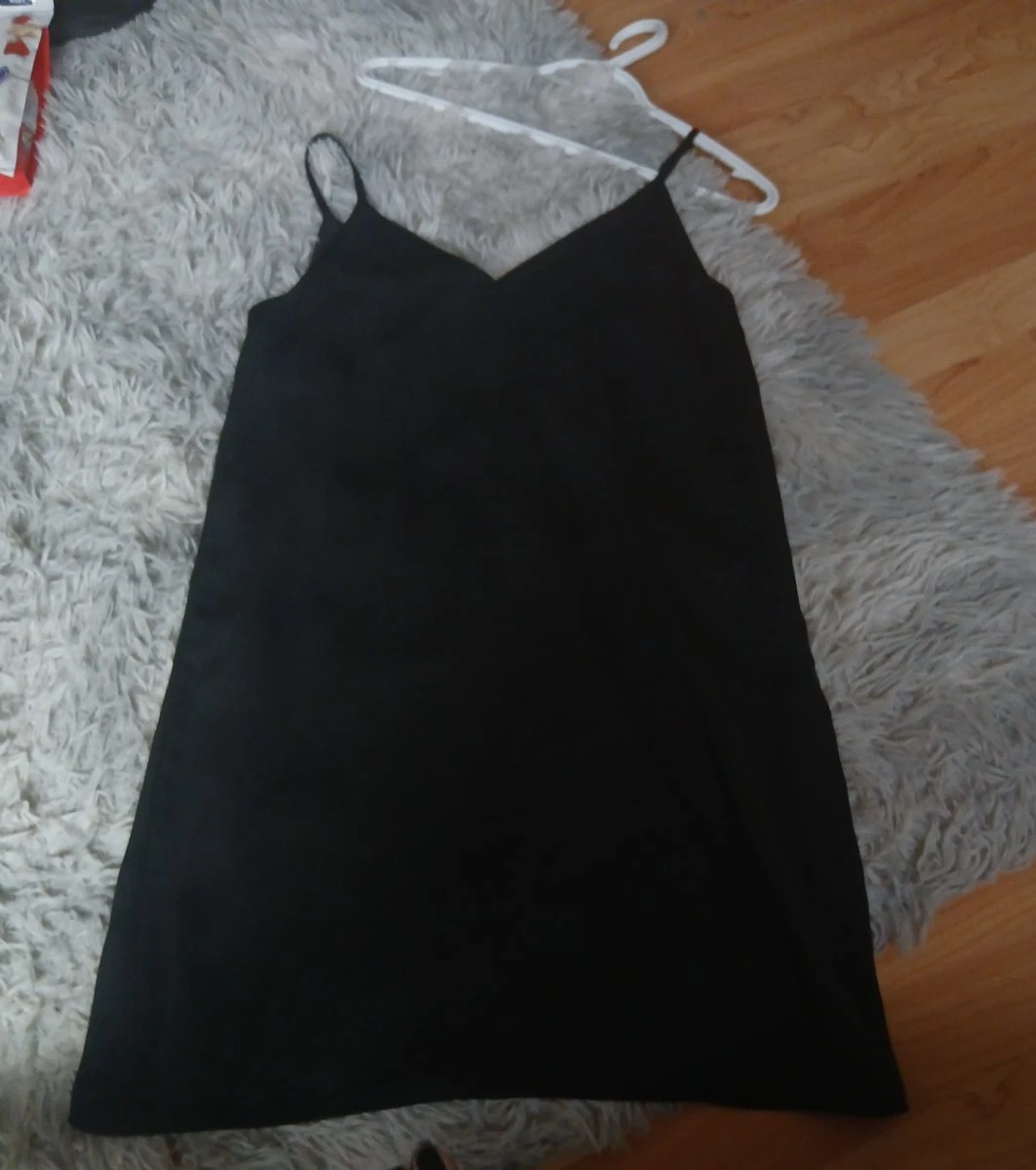 Black slip dress