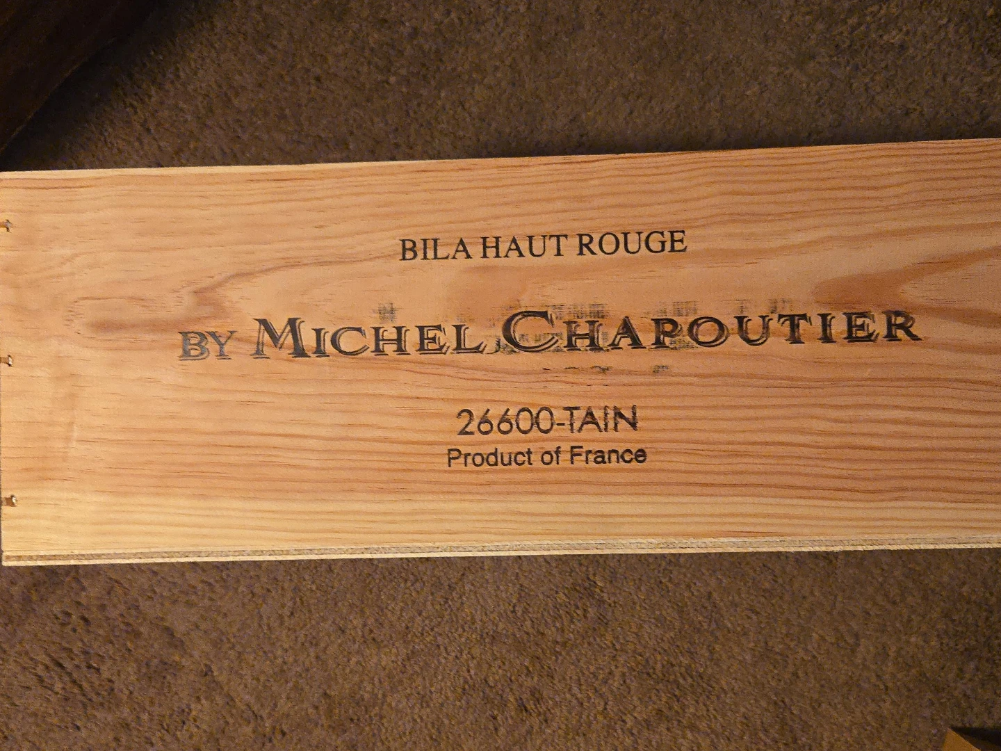Michel Chapoutier Bila Haut Rouge Wooden Crate