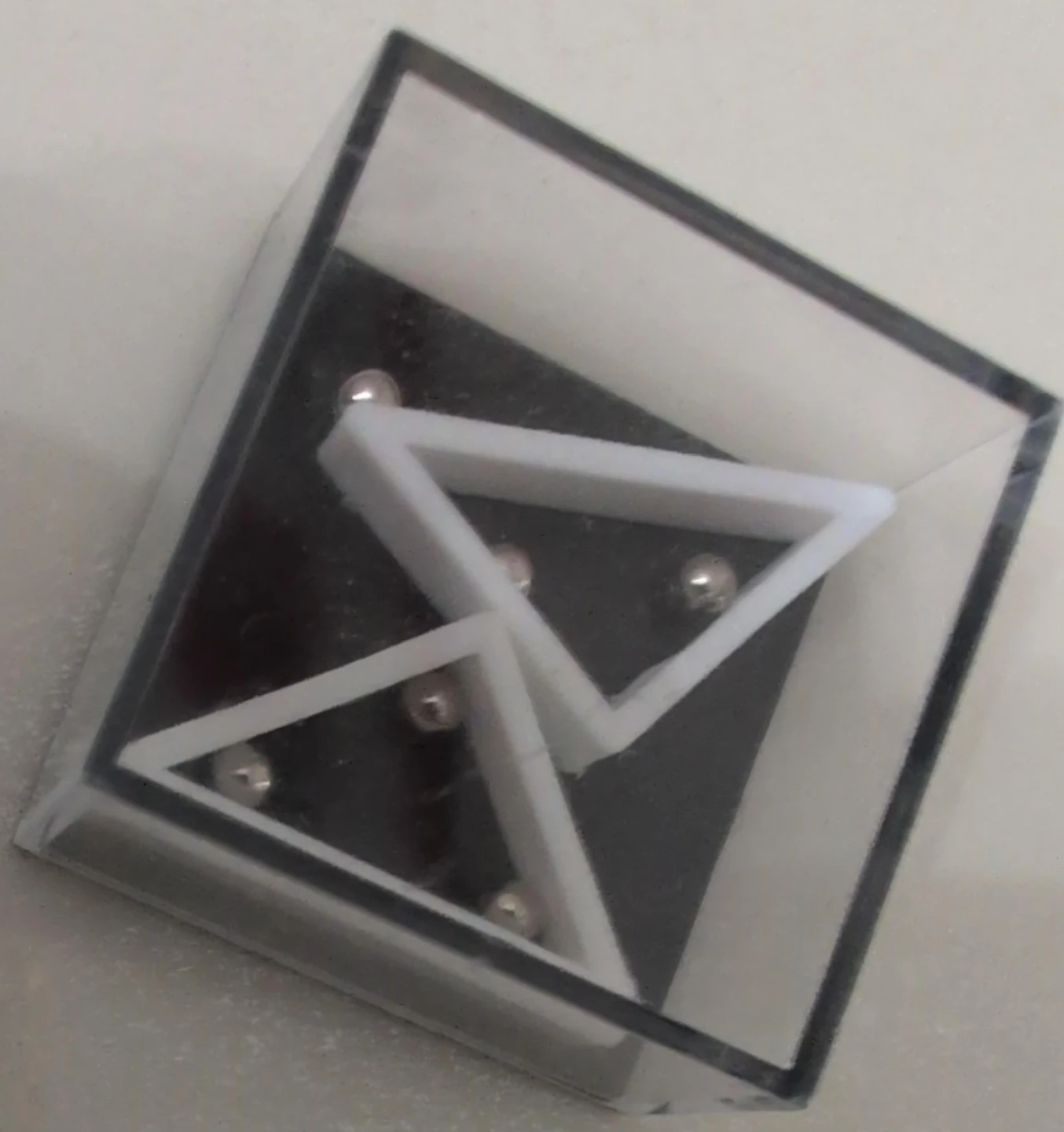 Cube Puzzle with Metal Balls