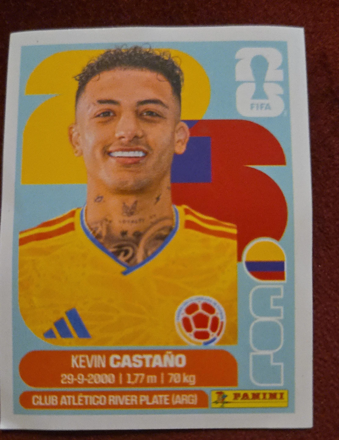 Panini FIFA Card Kevin Castaño