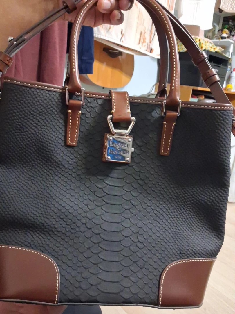 Dooney & Bourke Black Embossed Tote Bag