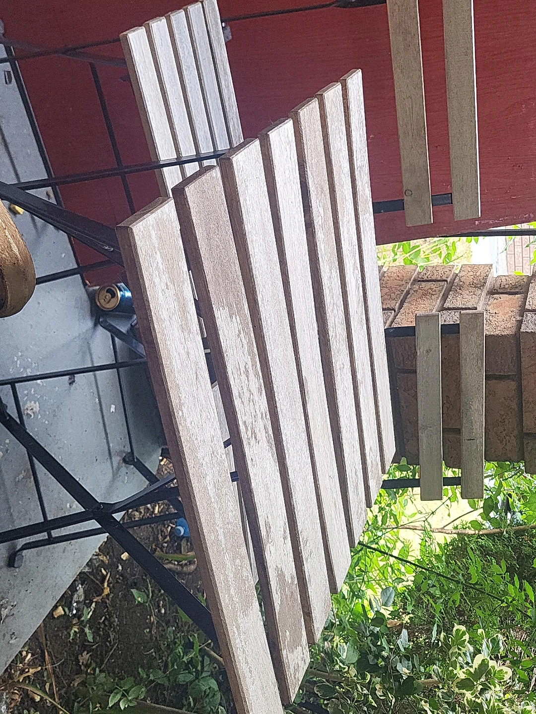 Wooden Slat Bistro Set