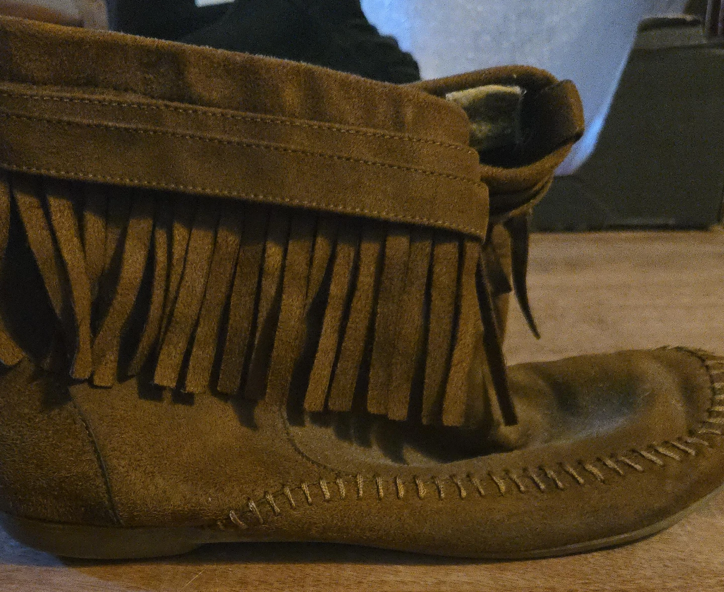 Airwalk Suede Fringe Moccasin Boots