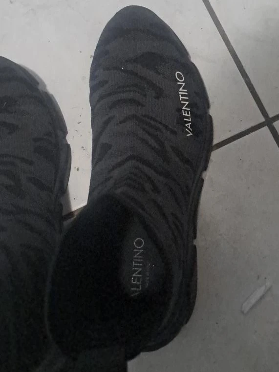 Valentino Black Tiger Print Sock Sneakers