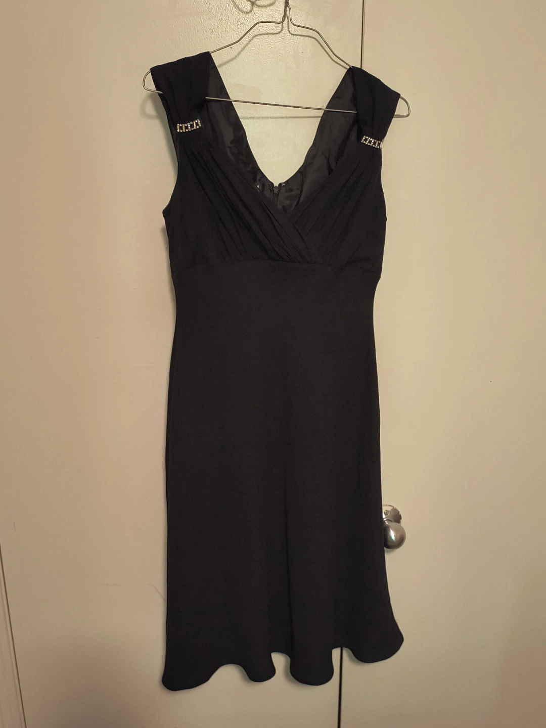 Black Sleeveless Dress with Embellishments (Used)