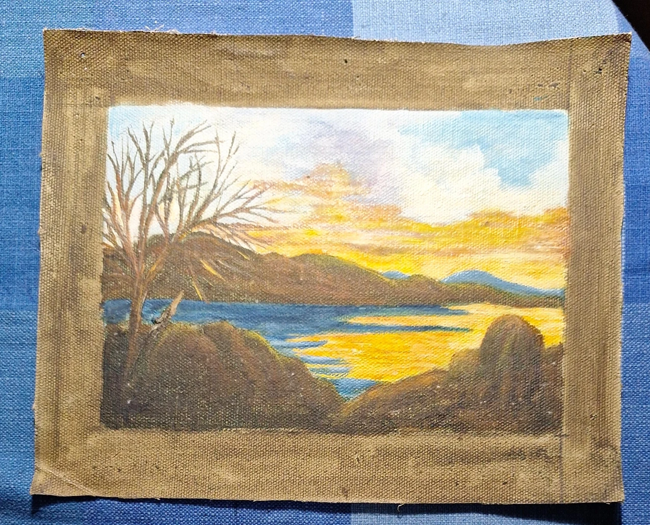 Original Landscape Oil Painting - Sunset Scene