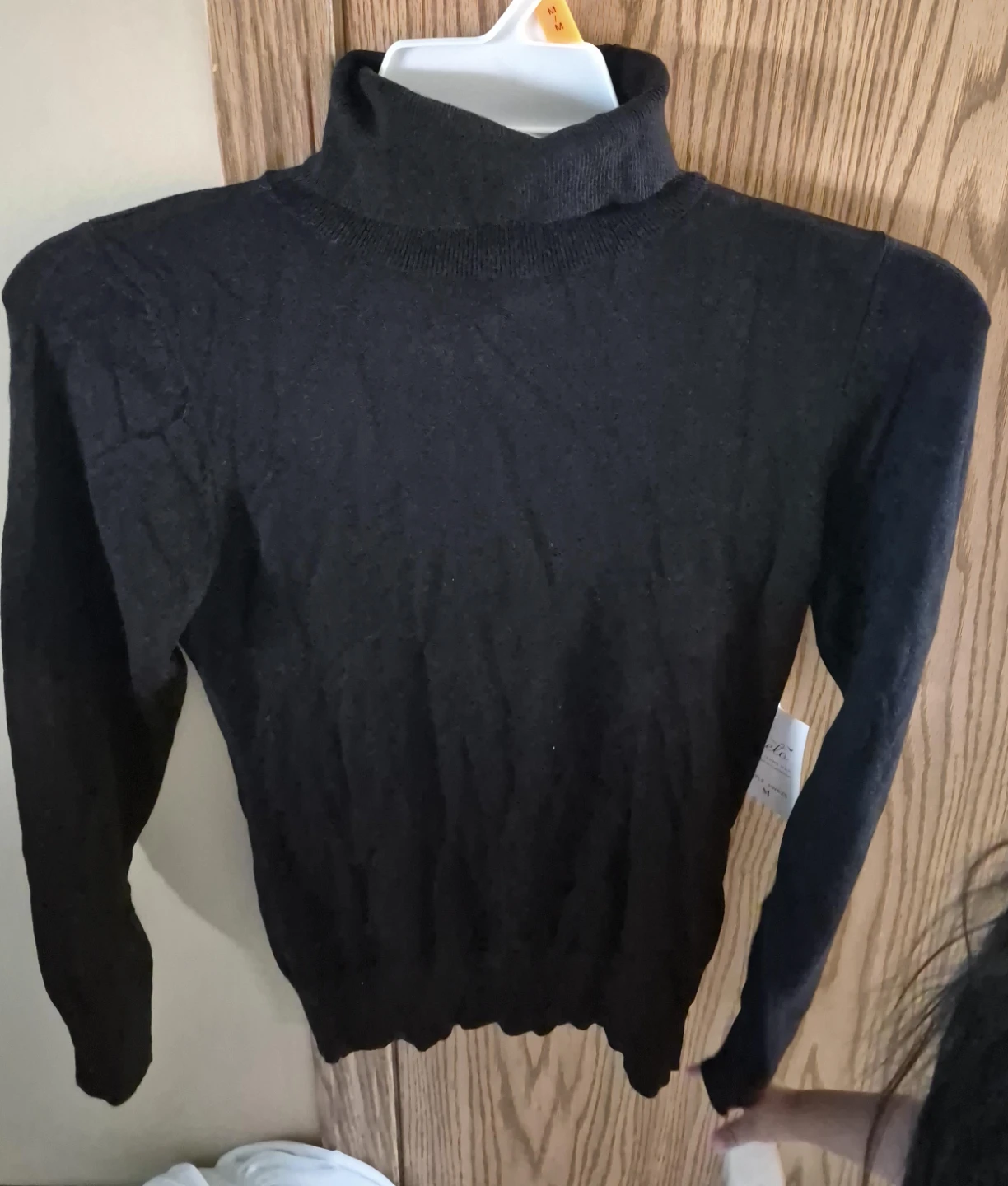 Women's Black Turtleneck Sweater