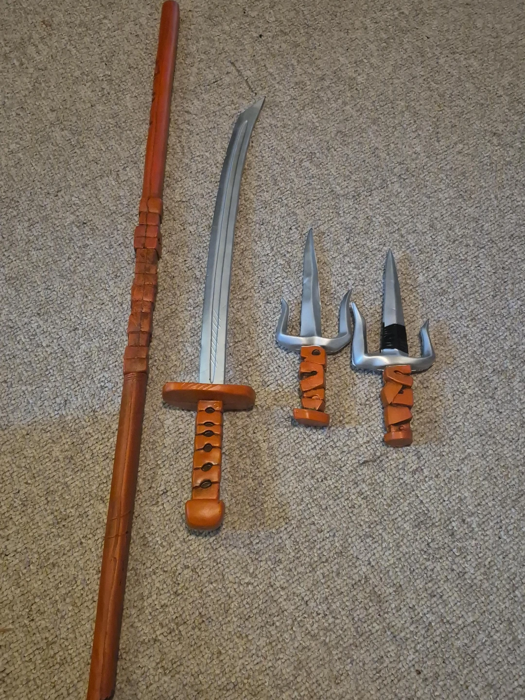 Ninja Turtles Toy Weapons Set - Sai, Sword, and Staff