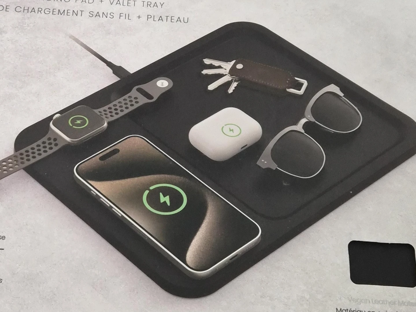 CHARGEALL3 Wireless Charging Pad + Valet Tray