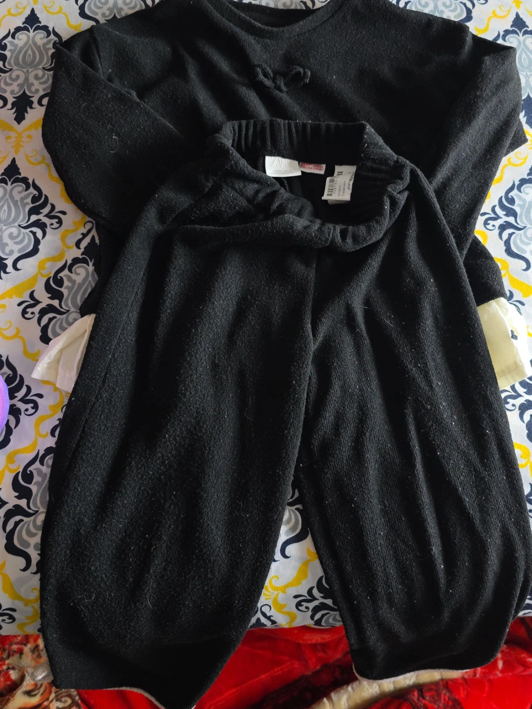 Black Sweater and Pants Set