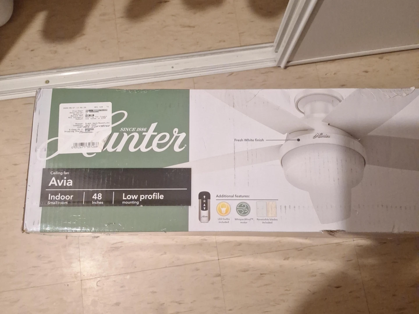 Hunter Avia 48-inch Indoor Ceiling Fan - Low Profile