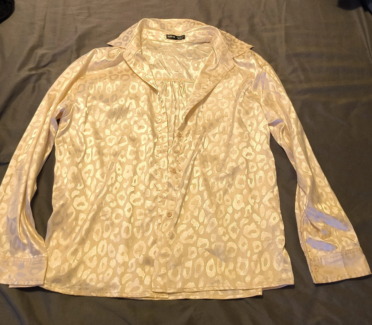 SHEIN Leopard Print Button-Up Shirt