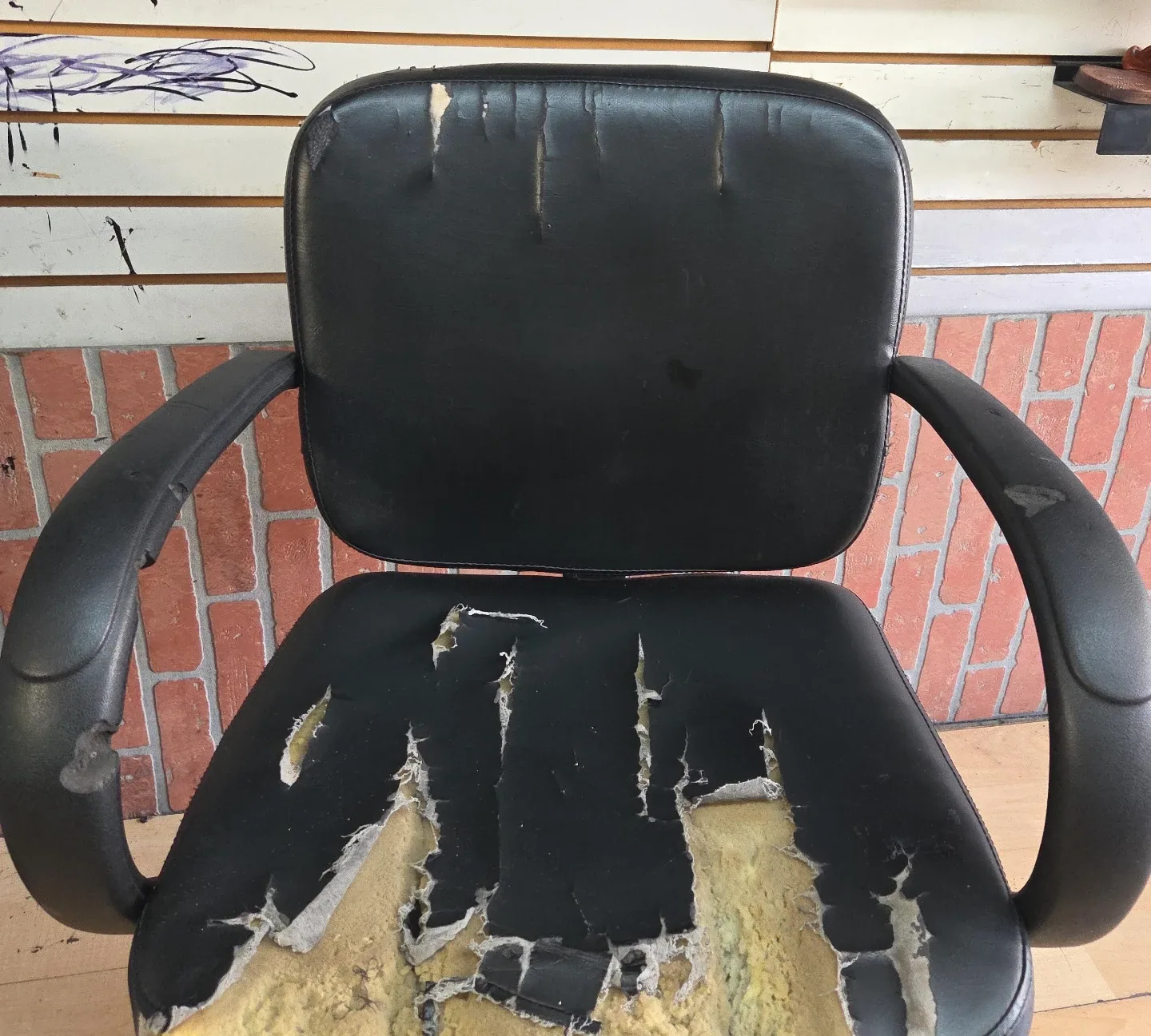 Black Office Chair - Heavily Used