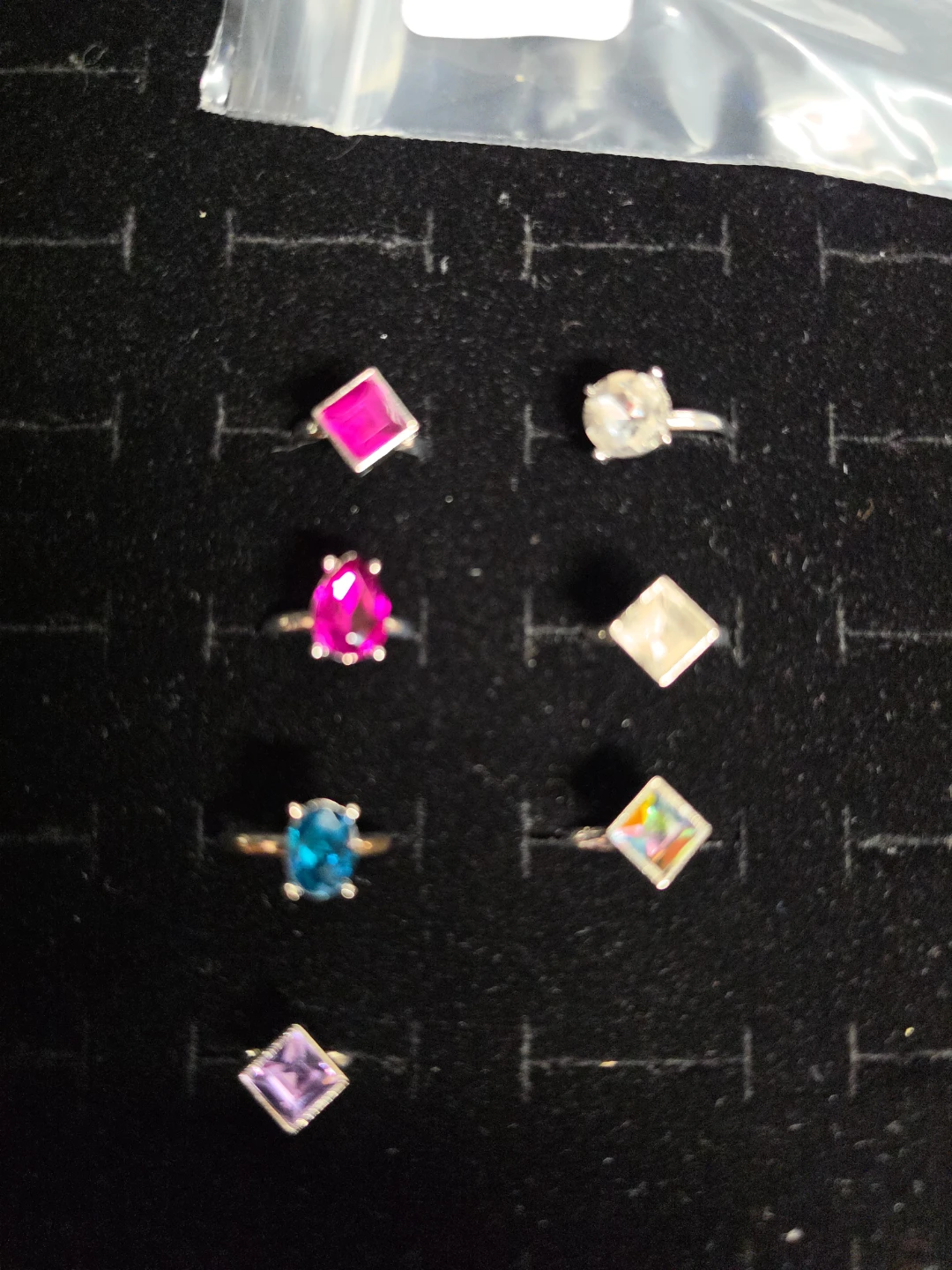 Set of 7 Assorted Gemstone Rings for kids (644)