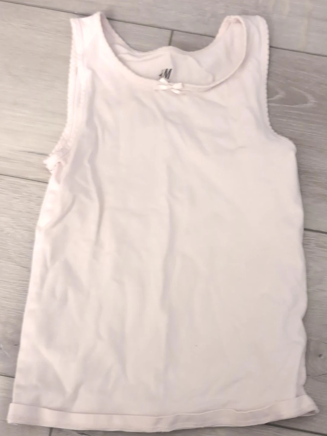 H&M White Tank Top with Bow