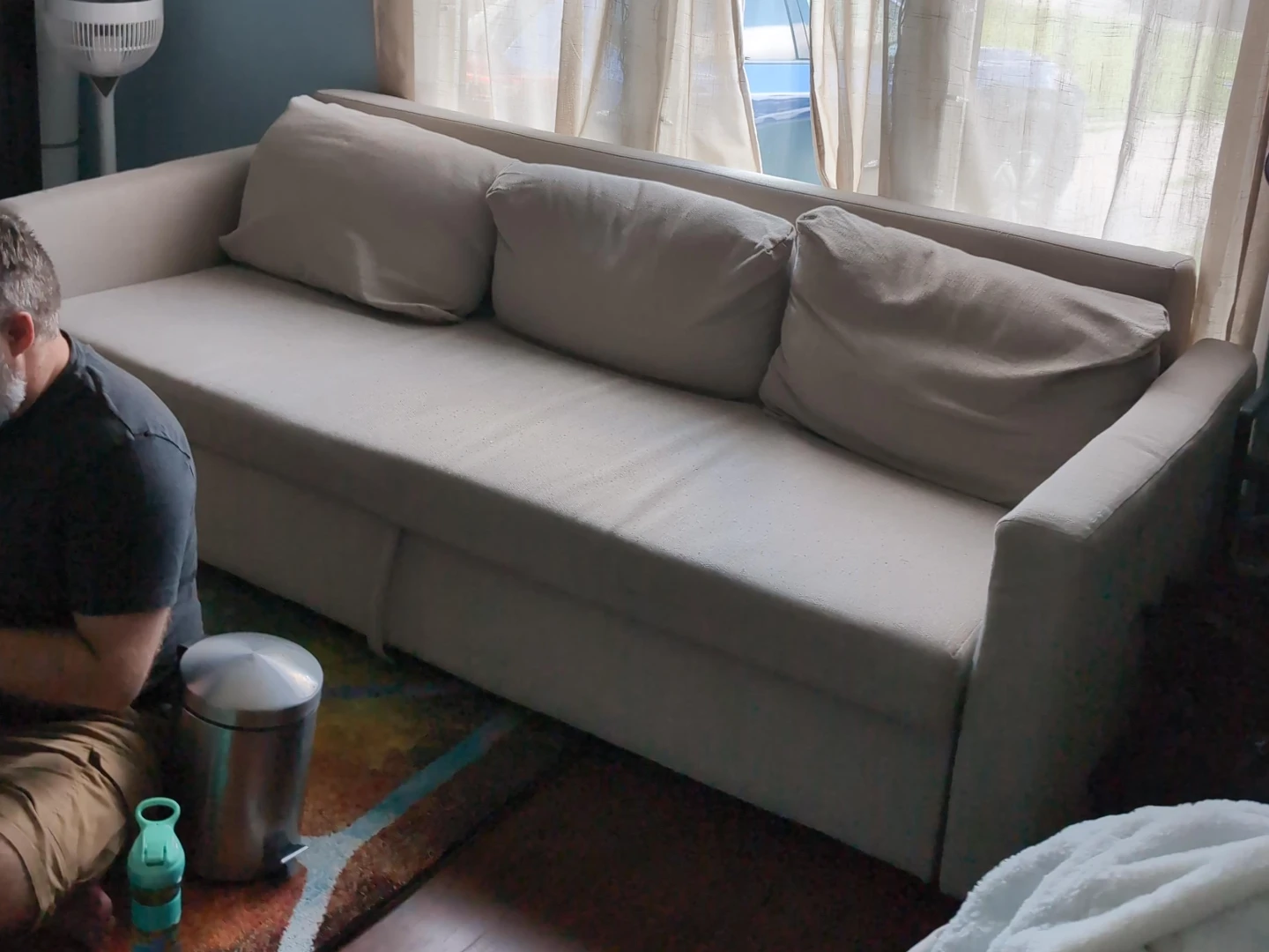 Light Beige Sofa Bed (Ikea Friheten)