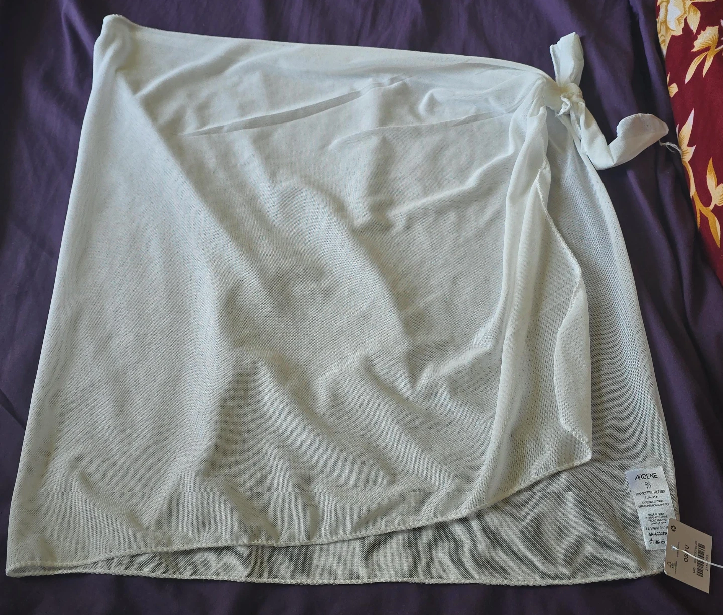 Ardene White Mesh Swim Cover-up Wrap OS