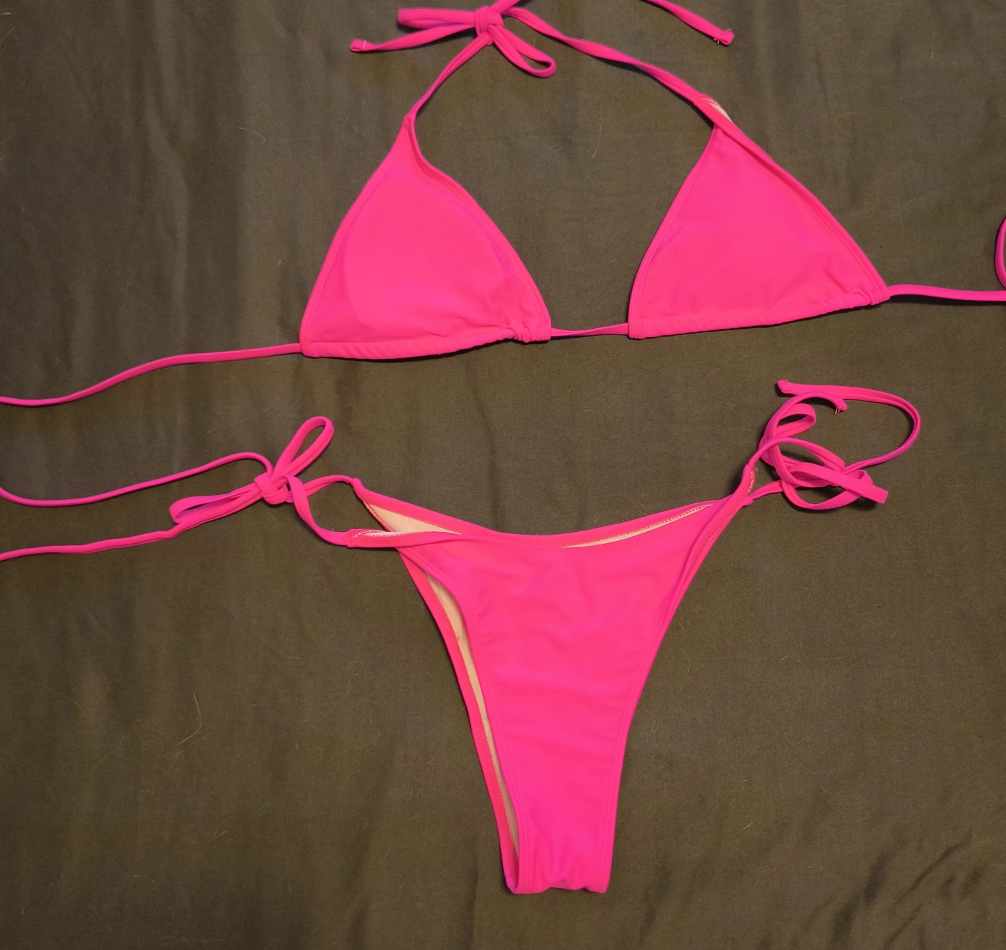 Pink String Bikini Swimsuit