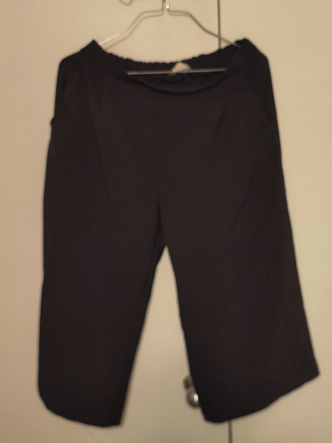 Black wide-leg cropped pants (Used)