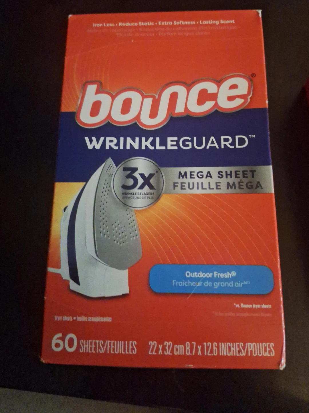 Bounce WrinkleGuard Mega Dryer Sheets - Outdoor Fresh