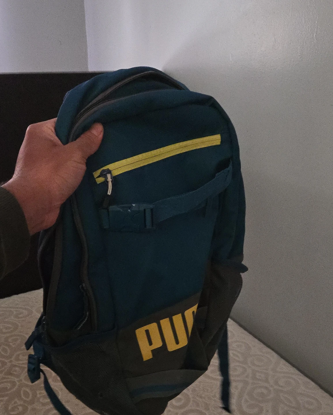 Puma Teal and Yellow Backpack
