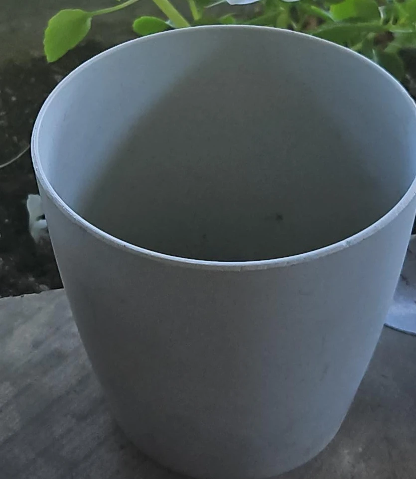 Light Grey Plastic Planter Pot